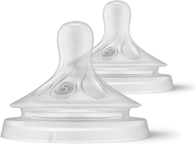 Philips Avent Natural Response Nipples, Extra Fast Flow (Flow 5), 2-pack, SCY965/02