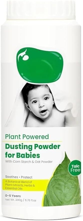 JN Plant Powered Dusting Powder For Babies - 200g | Talc Free Baby Powder With Corn Starch & Oat Powder