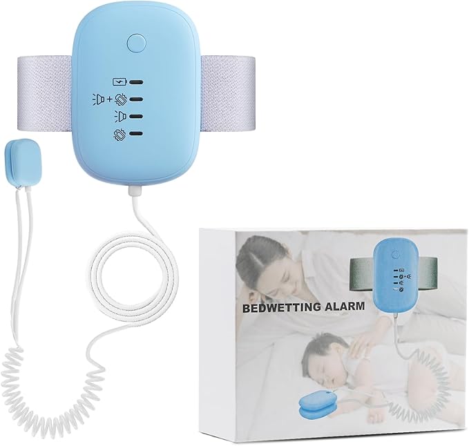 Bedwetting Alarm for Boys Girls Kids, Loud Sound and Strong Vibration, USB Rechargeable Potty Alarm, Bed Wetting Pee Alarms for Older Kids Boys and Girls