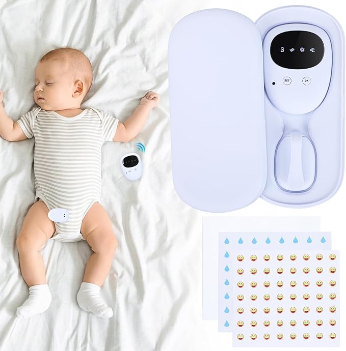 Bedwetting Alarm Laelr Rechargeable Bed Wetting Alarm with 3 Working Modes Loud Sound Strong Vibration Bed Alarm for Kids Elderly Pee Alarm for Night Potty Training and Overcoming Bedwetting