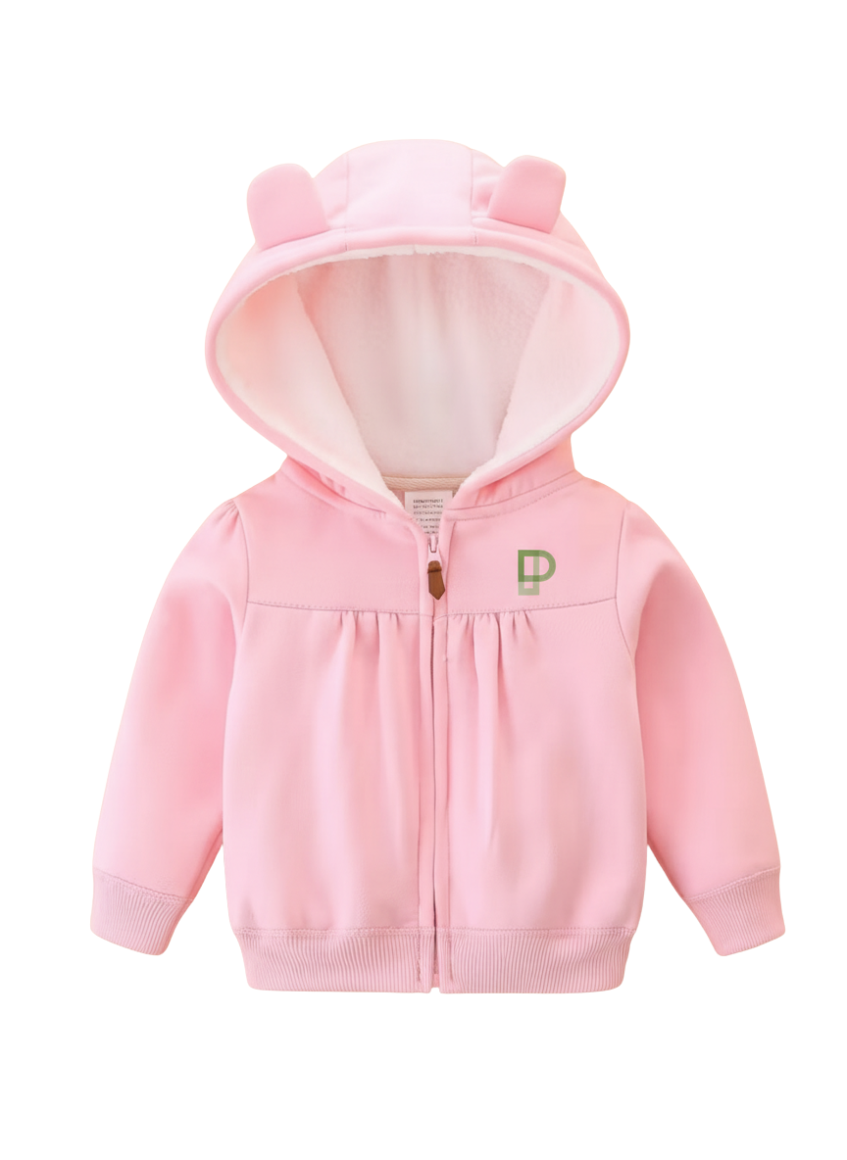 Girls' Soft Fleece Hooded Zipper Jacket